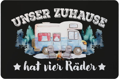 Fußmatte - Unser Zuhause hat vier Räder (Wohnmobil)