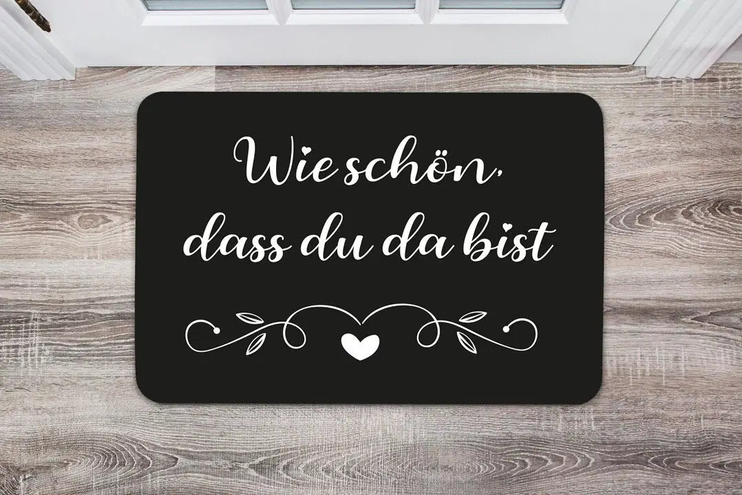 Bild: Fußmatte - Wie schön, dass Du da bist Geschenkidee