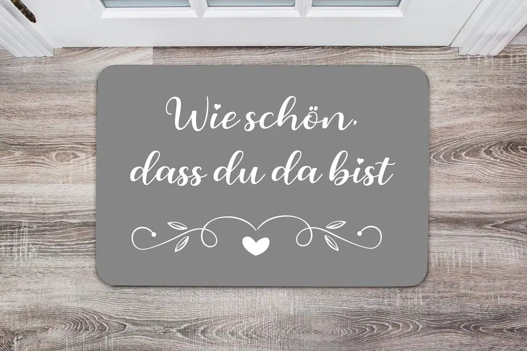 Bild: Fußmatte - Wie schön, dass Du da bist Geschenkidee