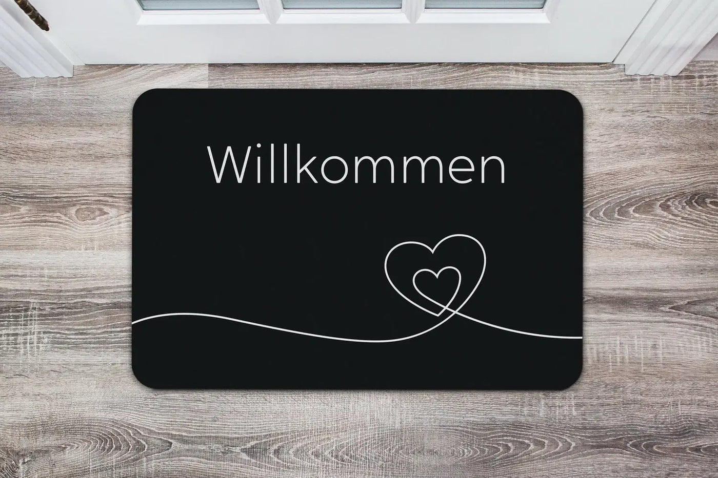 Bild: Fußmatte - Willkommen Herzlinie Geschenkidee