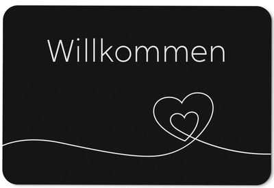 Bild: Fußmatte - Willkommen Herzlinie Geschenkidee