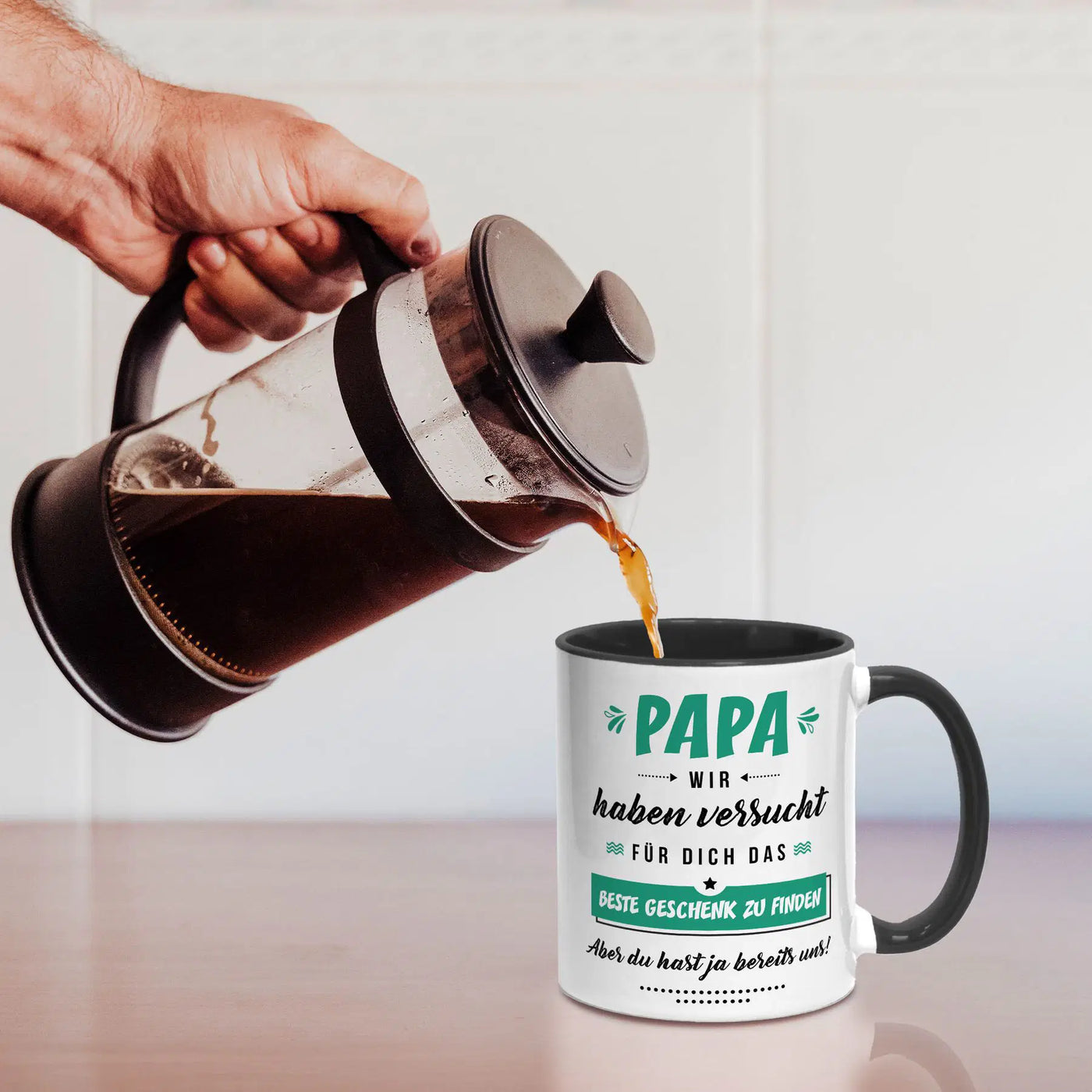 Tasse - Papa wir haben versucht für Dich das beste Geschenk zu finden. Aber Du hast ja bereits uns!