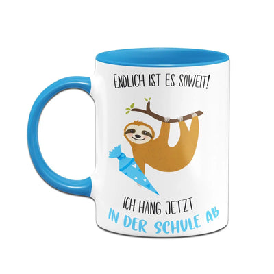 Bild: Faultier Tasse - Endlich ist es soweit! Ich hänge jetzt in der Schule ab Geschenkidee