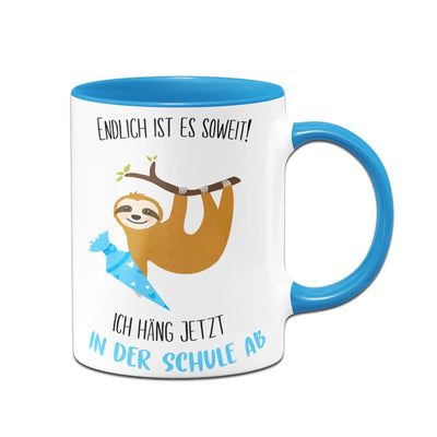 Bild: Faultier Tasse - Endlich ist es soweit! Ich hänge jetzt in der Schule ab Geschenkidee