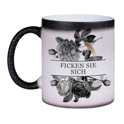 Bild: Glitzer-Zaubertasse - Ficken Sie sich - Black Rose Geschenkidee