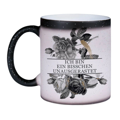 Bild: Glitzer-Zaubertasse - Ich bin ein bisschen unausgerastet - Black Rose Geschenkidee
