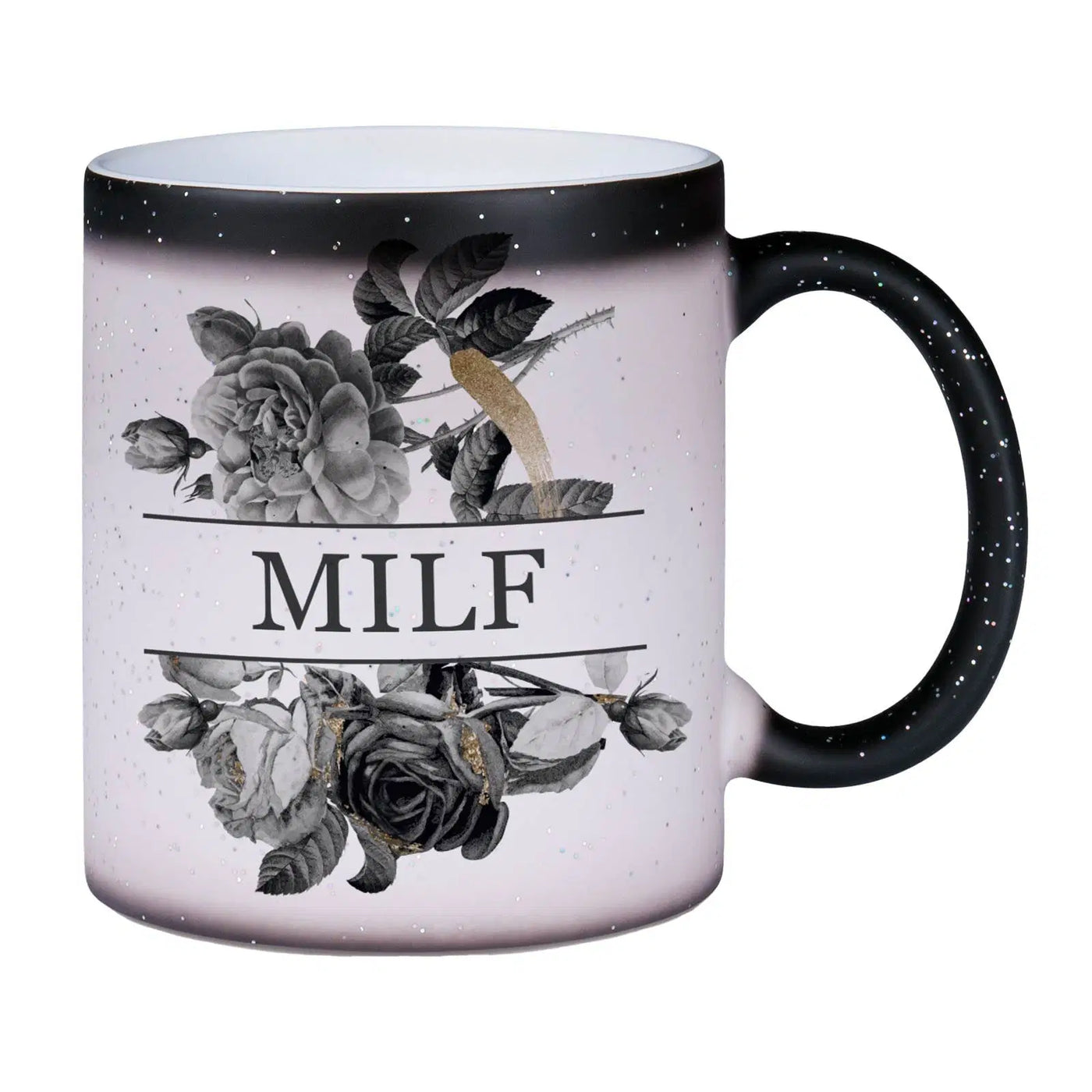 Bild: Glitzer-Zaubertasse - Milf - Black Rose Geschenkidee