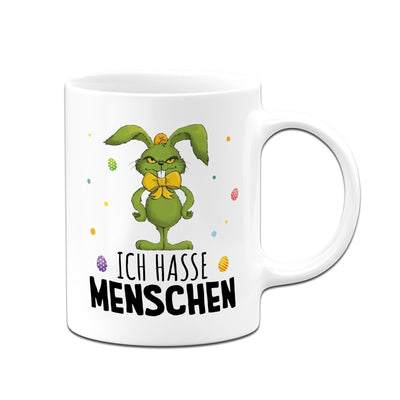 Tasse - Grinch Osterhase - Ich hasse Menschen