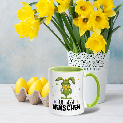 Tasse - Grinch Osterhase - Ich hasse Menschen