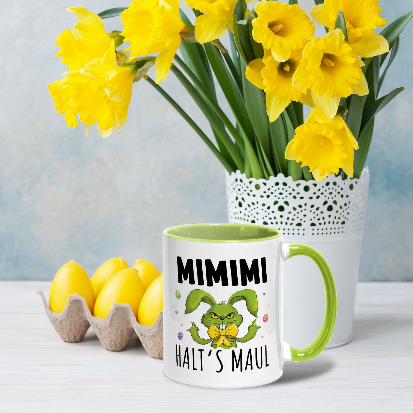 Tasse - Grinch Osterhase - MiMiMi Halts Maul!