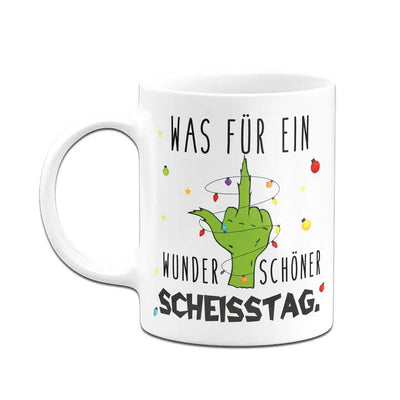 Bild: Grinch Tasse - Was für ein wunderschöner Scheisstag. (Mittelfinger) Geschenkidee