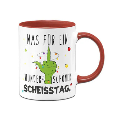 Bild: Grinch Tasse - Was für ein wunderschöner Scheisstag. (Mittelfinger) Geschenkidee