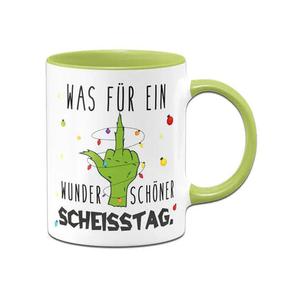 Bild: Grinch Tasse - Was für ein wunderschöner Scheisstag. (Mittelfinger) Geschenkidee
