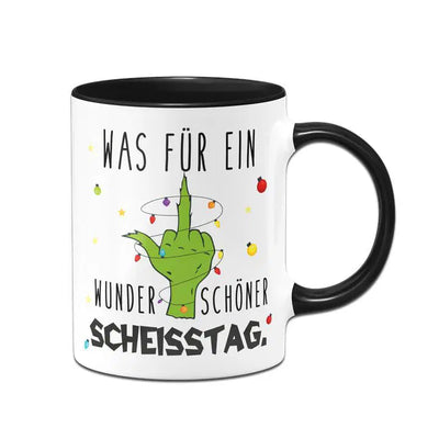Bild: Grinch Tasse - Was für ein wunderschöner Scheisstag. (Mittelfinger) Geschenkidee