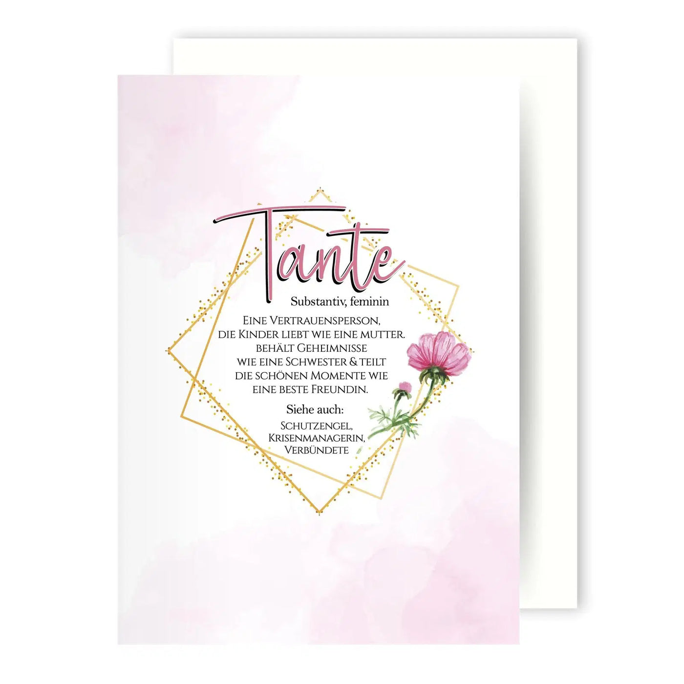 Bild: Grußkarte - Definition Tante Geschenkidee