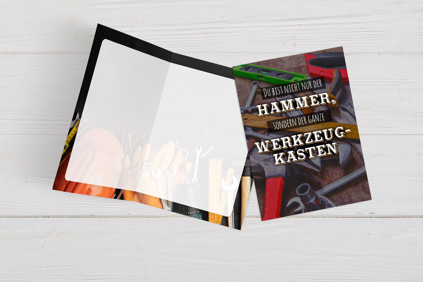 Bild: Grußkarte - Du bist nicht nur der Hammer, für mich bist du der ganze Werkzeugkasten Geschenkidee
