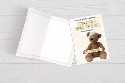 Bild: Grußkarte - Gute Besserung! Können wir nicht dieses "Einmal pusten und alles ist wieder gut" wiederhaben?! Geschenkidee