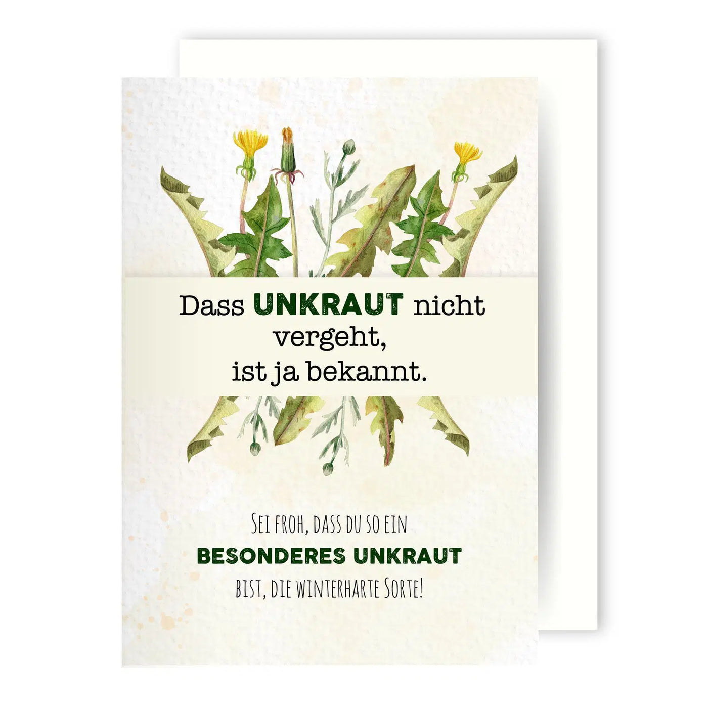 Bild: Grußkarte - Dass Unkraut nicht vergeht, ist ja bekannt. Geschenkidee