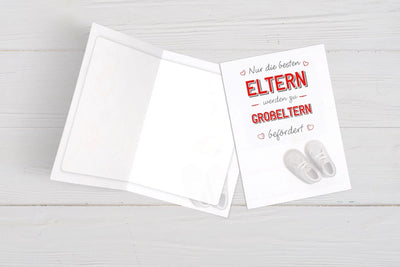 Bild: Grußkarte - Nur die besten Eltern werden zu Großeltern befördert Geschenkidee