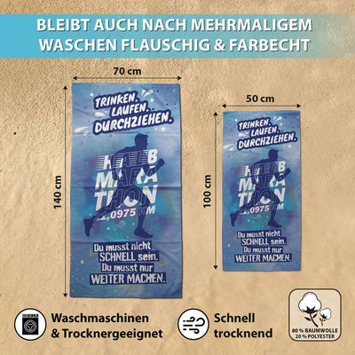 Halbmarathon (Motivation) - Handtuch & Strandtuch