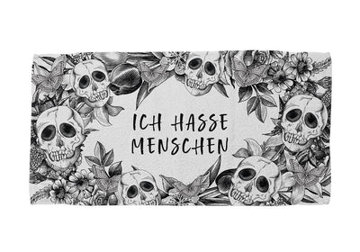 Ich hasse Menschen (Skull Statement) - Handtuch & Strandtuch