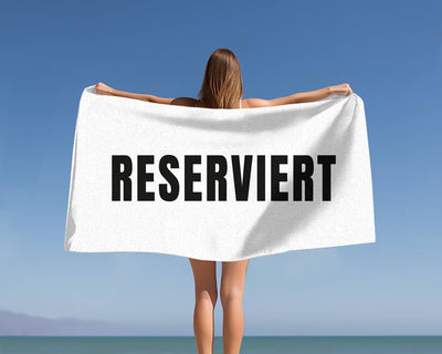 Reserviert (schwarz-weiß) - Handtuch & Strandtuch