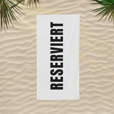 Reserviert (schwarz-weiß) - Handtuch & Strandtuch