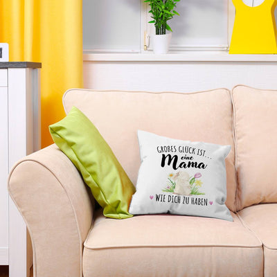 Hasen Kissen - Großes Glück ist eine Mama wie Dich zu haben