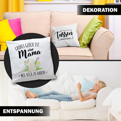 Hasen Kissen - Großes Glück ist eine Mama wie Dich zu haben