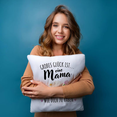 Hasen Kissen - Großes Glück ist eine Mama wie Dich zu haben