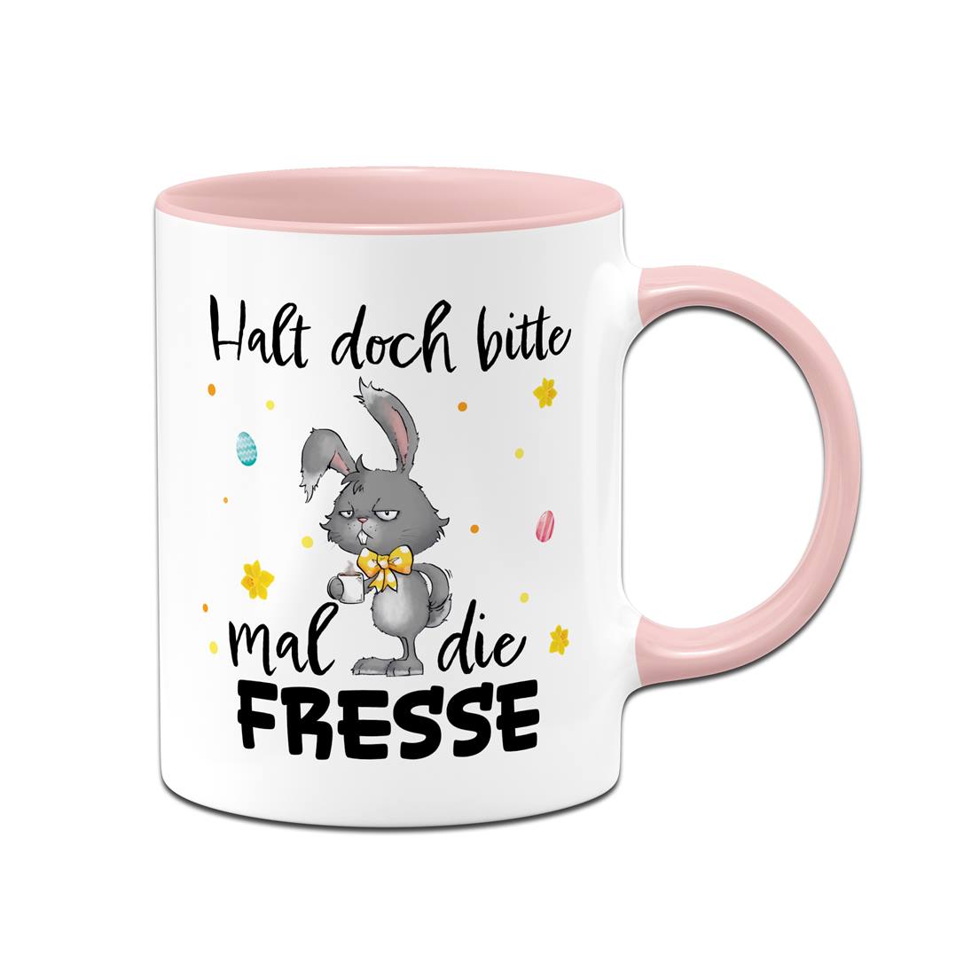 Hasen Tasse - Halt doch bitte mal die Fresse  - Grummelhase