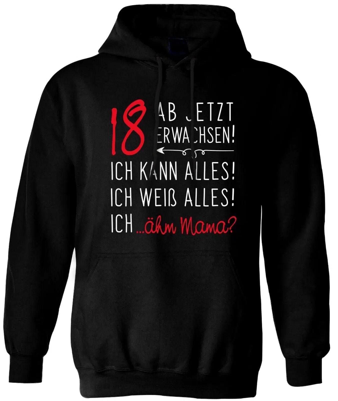 Bild: Hoodie - 18 ab jetzt erwachsen! Geschenkidee