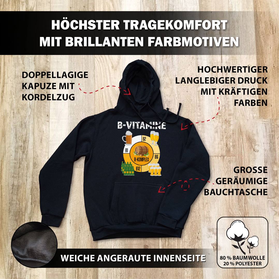 Hoodie - B-Vitamine (Bier)
