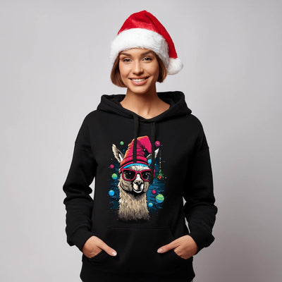 Hoodie - Cooles Weihnachts Lama (Weihnachten) - bunt