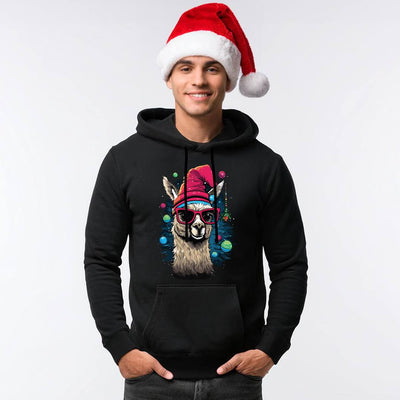 Hoodie - Cooles Weihnachts Lama (Weihnachten) - bunt