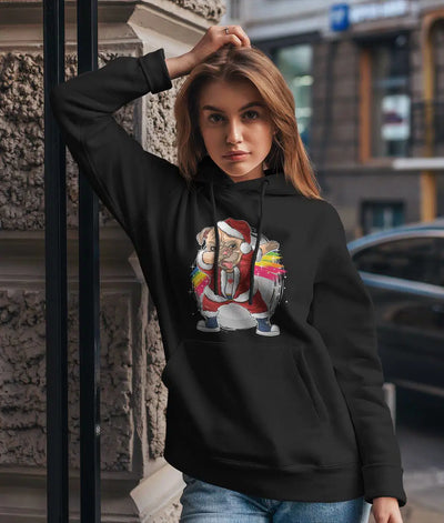 Hoodie - Dabbing Hund (Weihnachten)