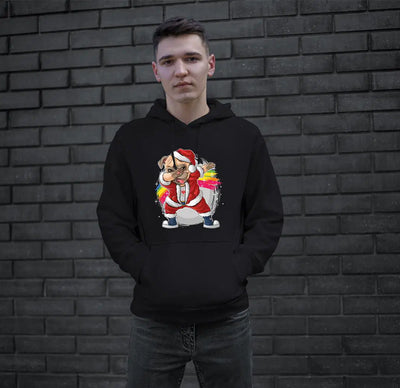 Hoodie - Dabbing Hund (Weihnachten)