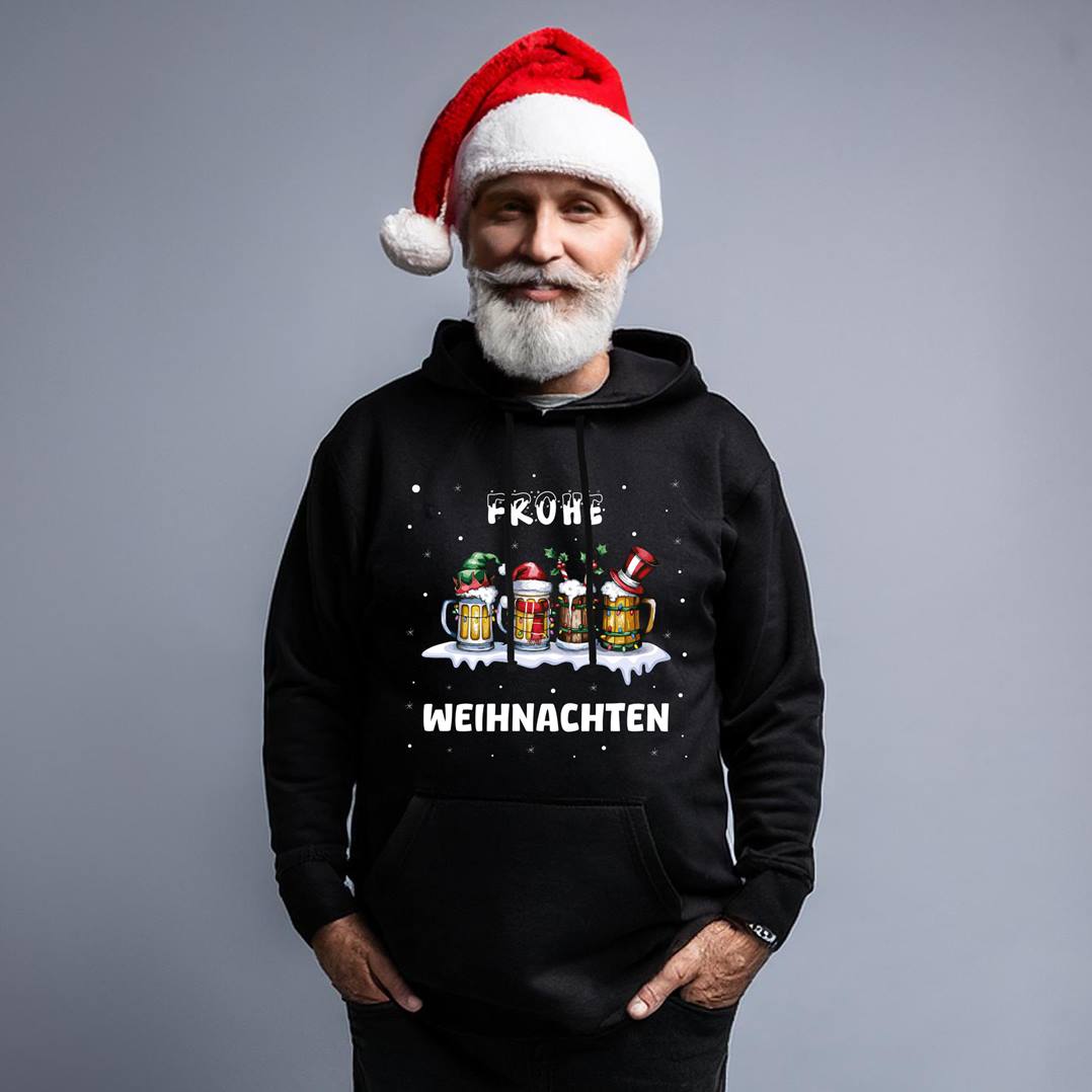 Hoodie - Frohe Weihnachten (Bierkrug)