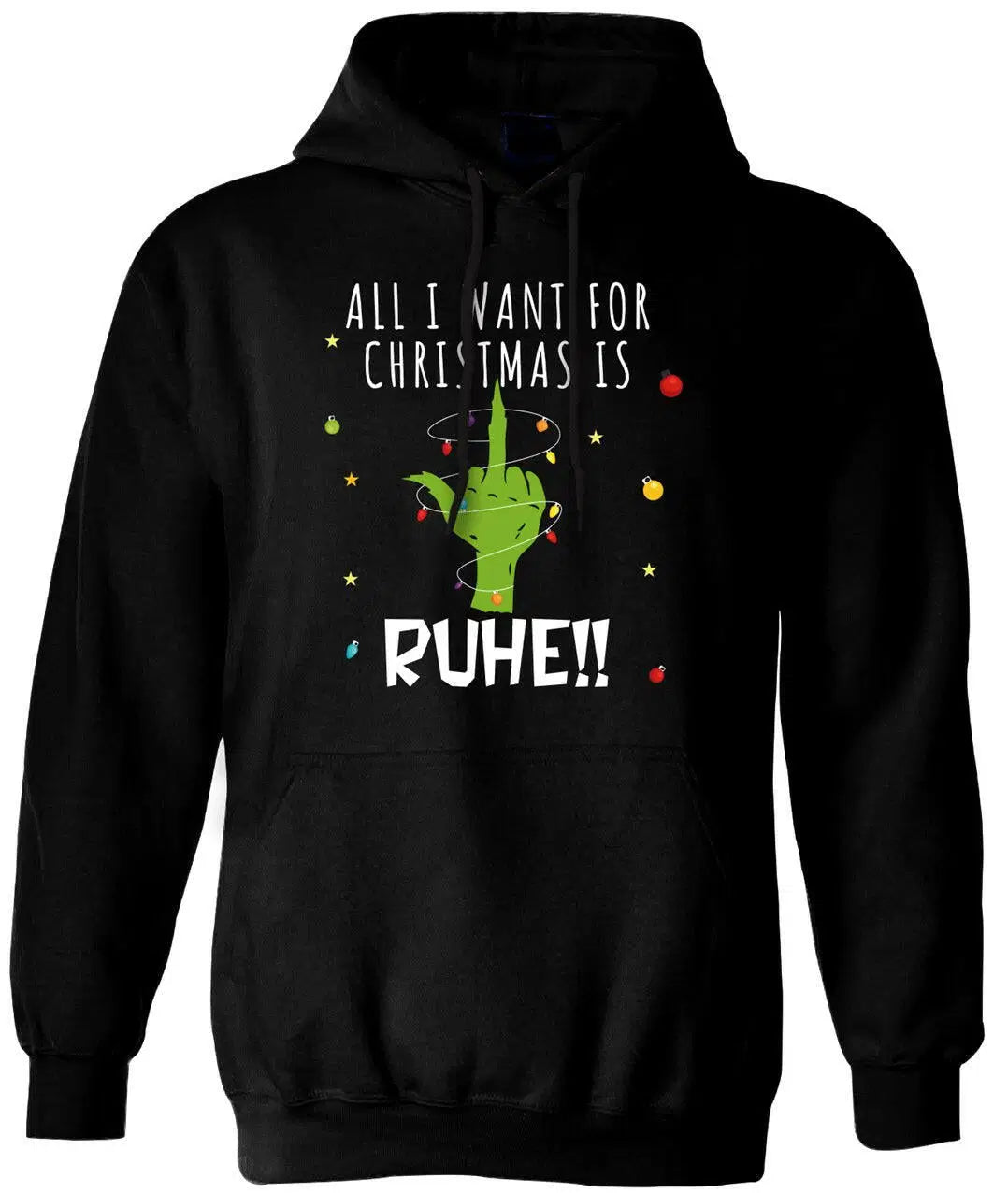 Bild: Hoodie - Grinch - All I want for Christmas is Ruhe! (Mittelfinger) Geschenkidee