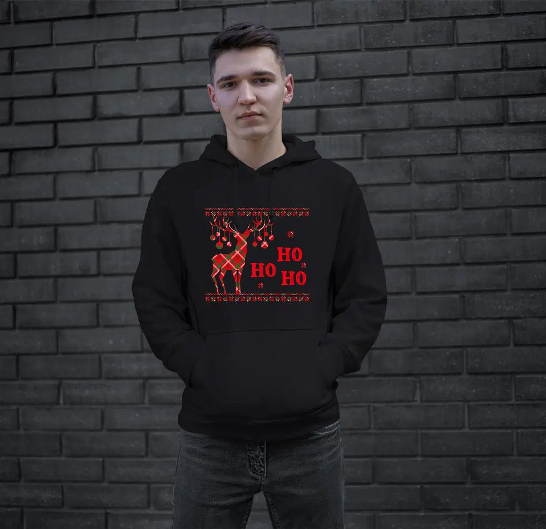 Bild: Hoodie - Ho Ho Ho (Rentier) Geschenkidee