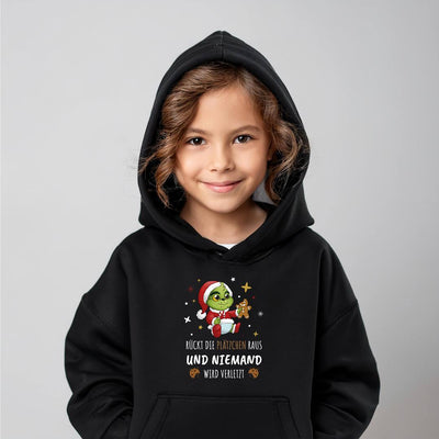 Hoodie Kinder - Baby Grinch - Rückt die Plätzchen raus und niemand wird verletzt