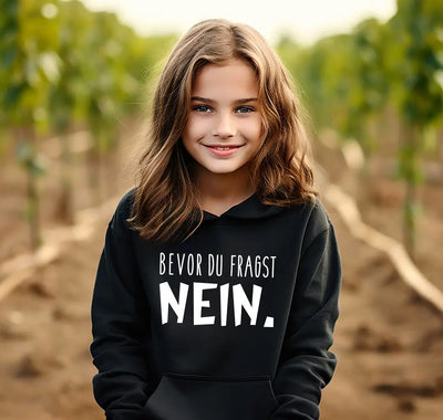 Bild: Hoodie Kinder - Bevor Du fragst Nein. Geschenkidee