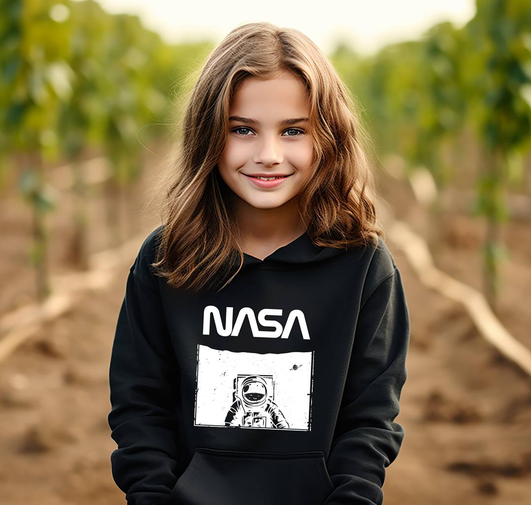 Hoodie Kinder - NASA Astronaut (Black&White)