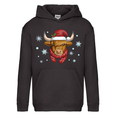 Hoodie Kinder - Schottisches Hochlandrind (Weihnachten)