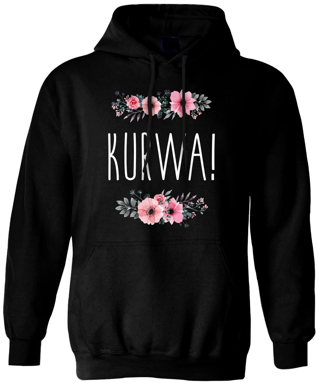 Hoodie - Kurwa! - blumig