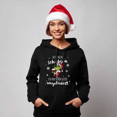 Hoodie - Miss Grinch - Bitte nicht schubsen, ich bin schon leicht angetüdelt.