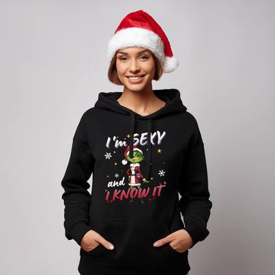 Hoodie - Miss Grinch - I'm sexy and I know it