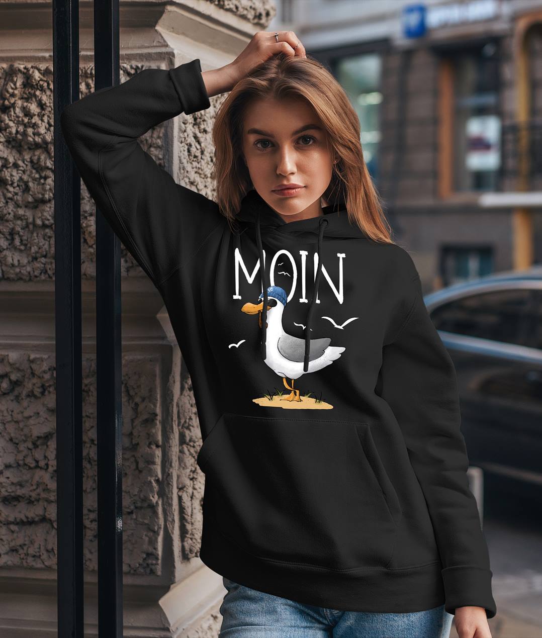 Hoodie - Moin (coole Möwe)