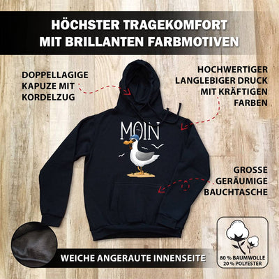 Hoodie - Moin (coole Möwe)