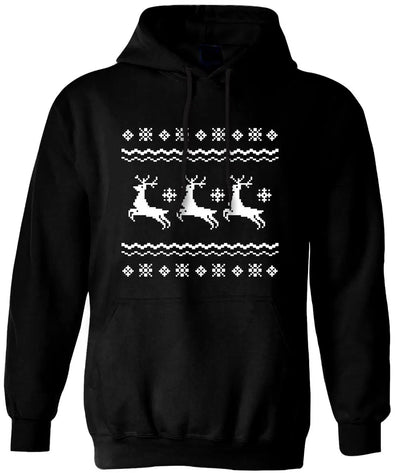 Bild: Hoodie - Rentier (Strick-Optik) - SW Geschenkidee